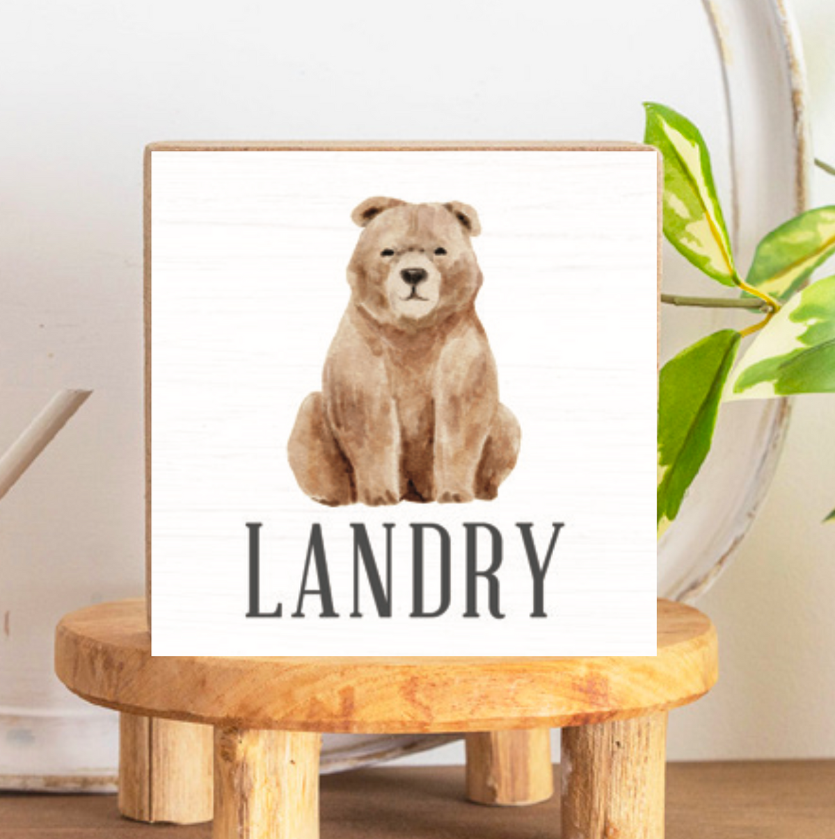 Bear Personalized Block Sign