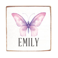 Butterfly Personalized Block Sign