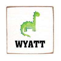 Dino Personalized Block Sign
