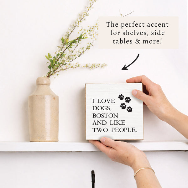 I Love Dogs Personalized Block Sign