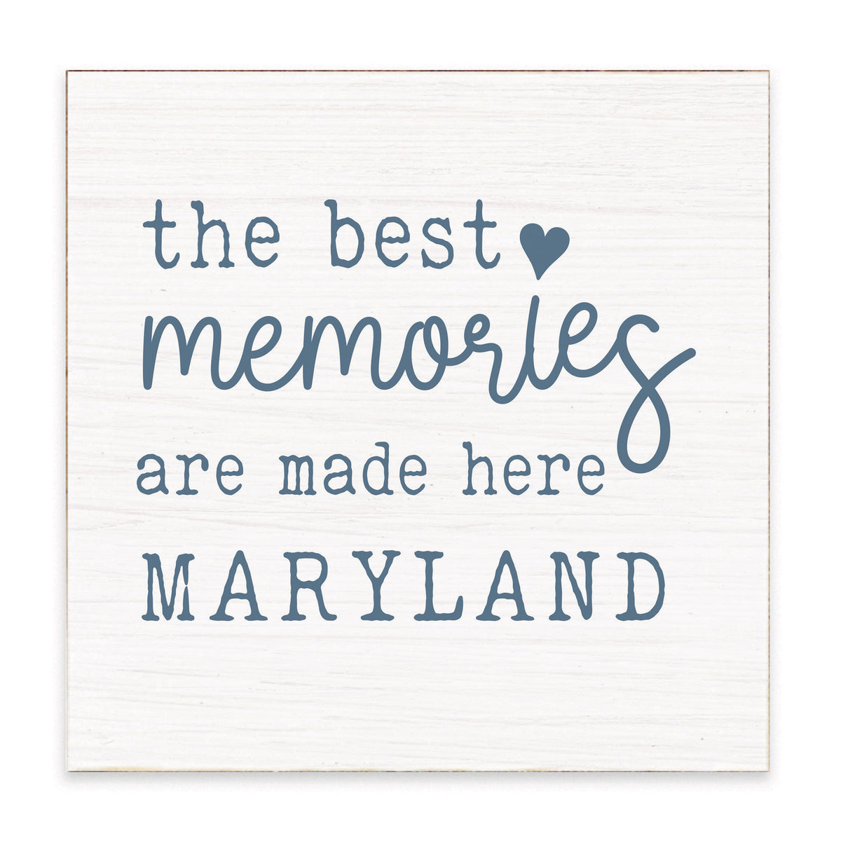 Best Memories Made Here White Personalized Block Sign
