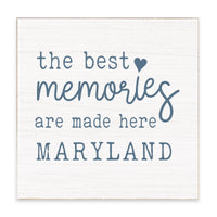 Best Memories Made Here White Personalized Block Sign