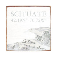 Coastal Wave Personalized Block Sign