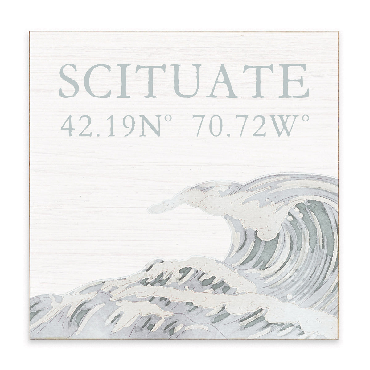 Coastal Wave Personalized Block Sign