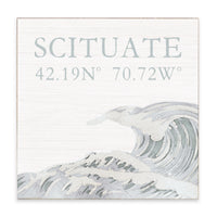 Coastal Wave Personalized Block Sign