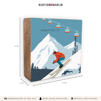 Bluebird Ski Day Personalized Block Sign