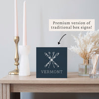 Skis Personalized Block Sign