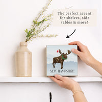 Santa Moose Personalized Block Sign