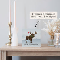 Santa Moose Personalized Block Sign