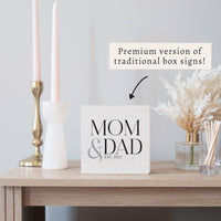 Mom & Dad Personalized Block Sign