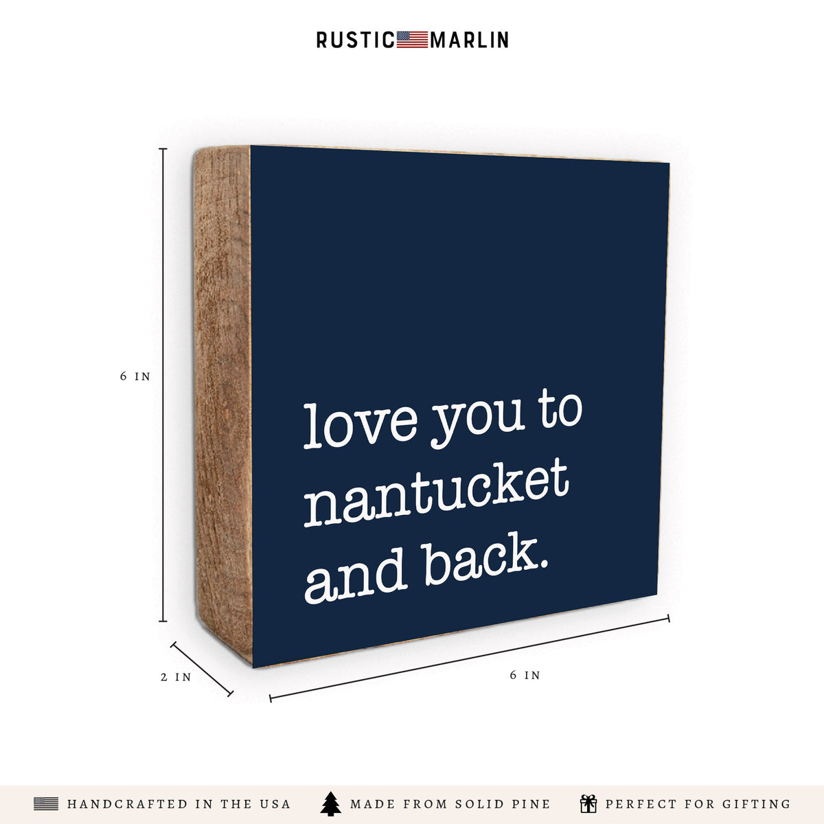 Love You To Personalized Block Sign
