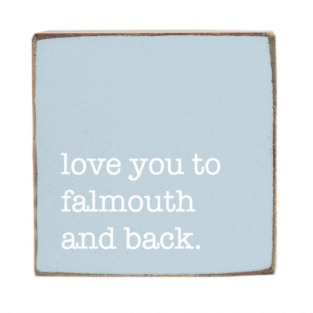 Light Blue Love you to Personalized Square Block Sign