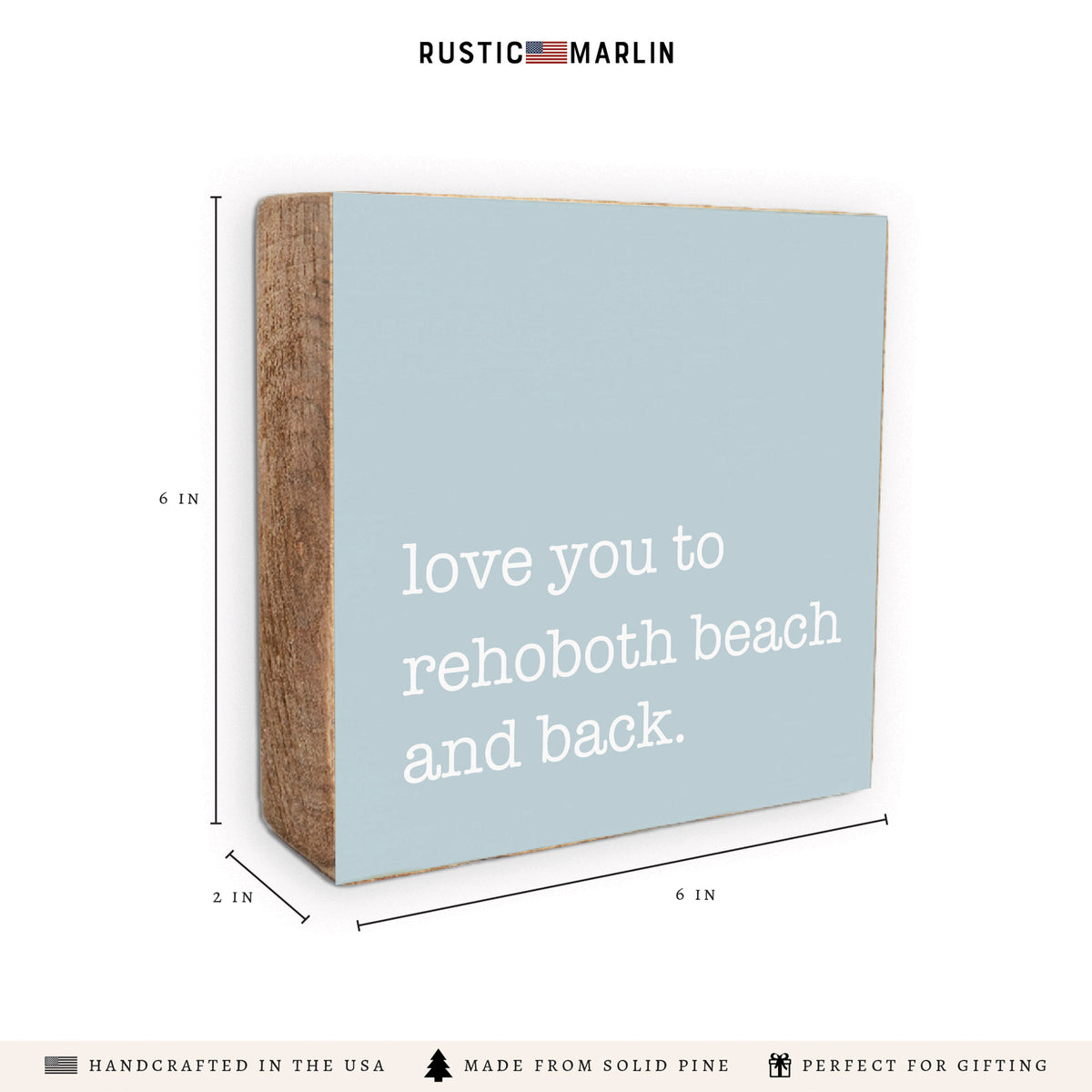 Love You To Personalized Block Sign