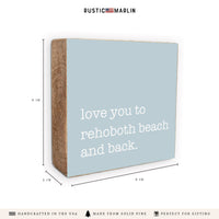 Love You To Personalized Block Sign