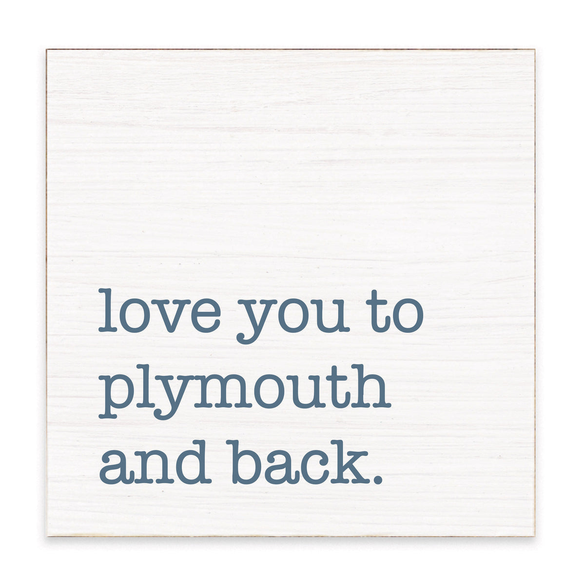 Love You To Blue Personalized Block Sign