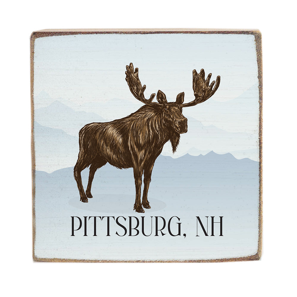 Moose Personalized Block Sign