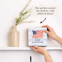 America 250 Flag Personalized Block Sign