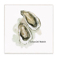Watercolor Oysters Personalized Block Sign