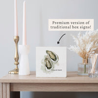 Watercolor Oysters Personalized Block Sign
