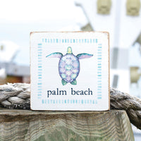 Sea Turtle Personalized Block Sign