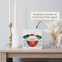 Lake Life Buoy Personalized Block Sign
