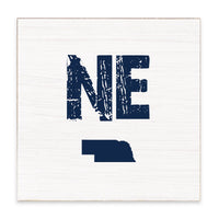 Rustic State Personalized Block Sign