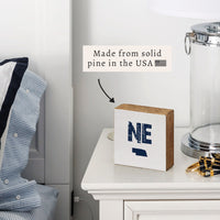 Rustic State Personalized Block Sign