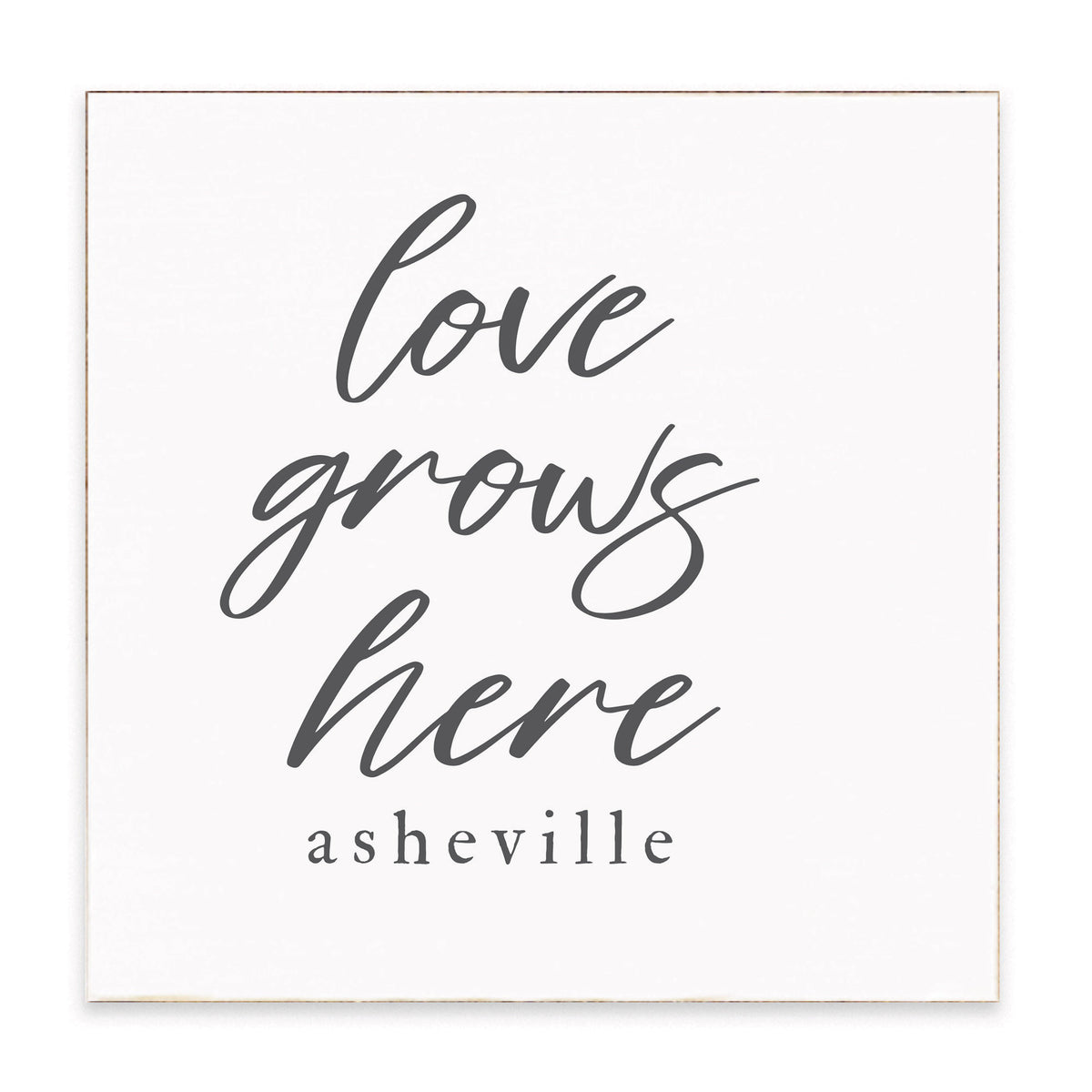 Love Grows Here Personalized Block Sign