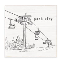 Ski Lift Personalized Block Sign