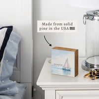 Sailboat Personalized Block Sign