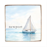 Sailboat Personalized Block Sign