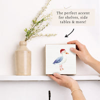 Santa Seagull Block Sign
