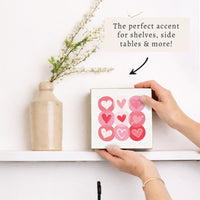Bubble Hearts Block Sign