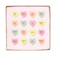 Conversation Hearts Block Sign