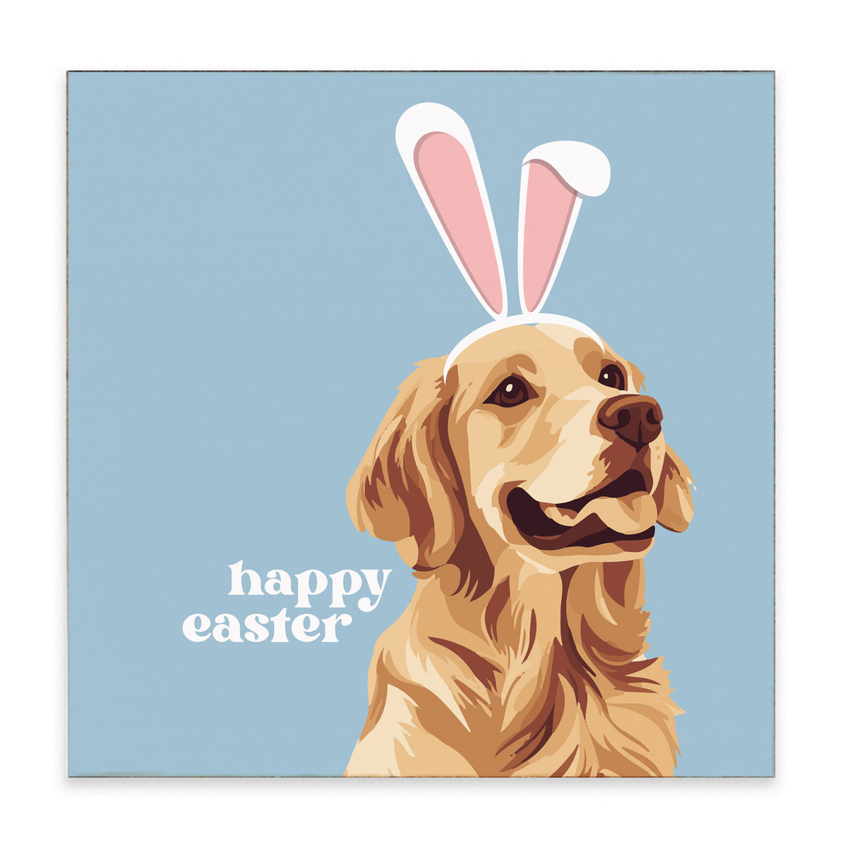 Easter Dog Block Sign