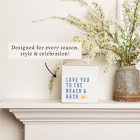Love You To The Beach Sunset Block Sign