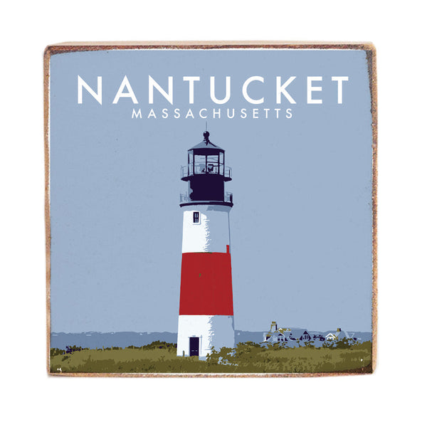 Nantucket Lighthouse Block Sign