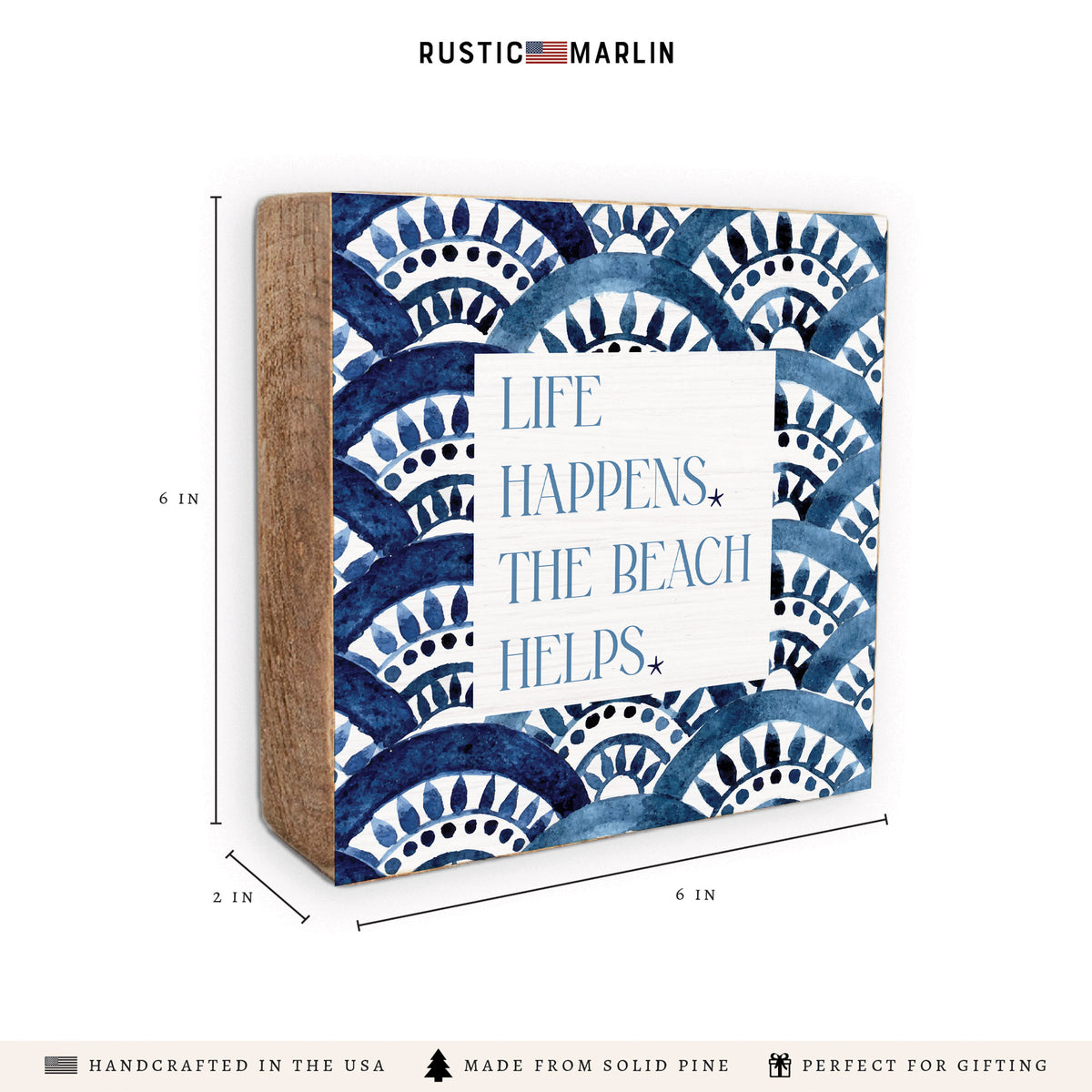 Love You To The Beach Sunset Block Sign
