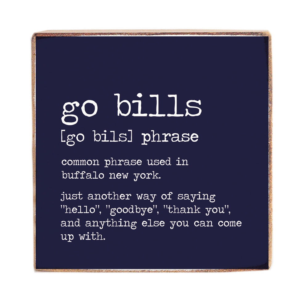 Go Bills Definition Wood Block