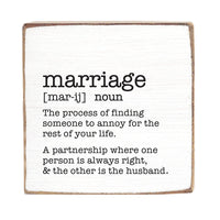Marriage Definition Block Sign