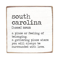 South Carolina Definition Block Sign