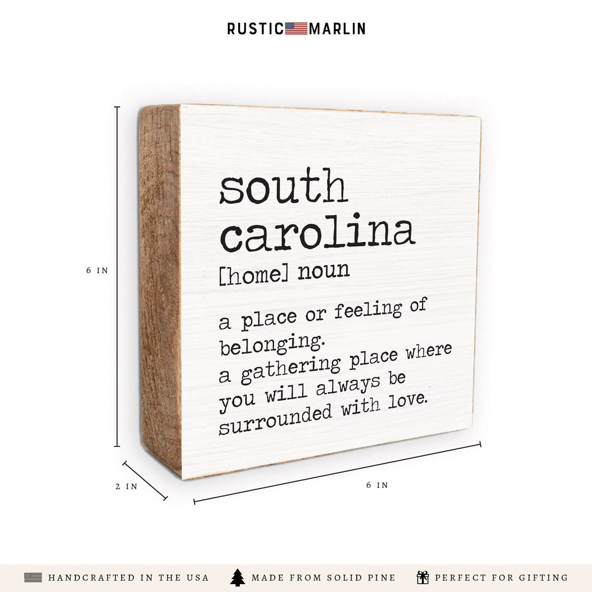 South Carolina Definition Block Sign