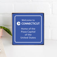 Connecticut Pizza Capital Block Sign