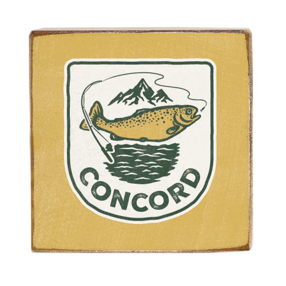 Fishing Personalized Square Block Sign