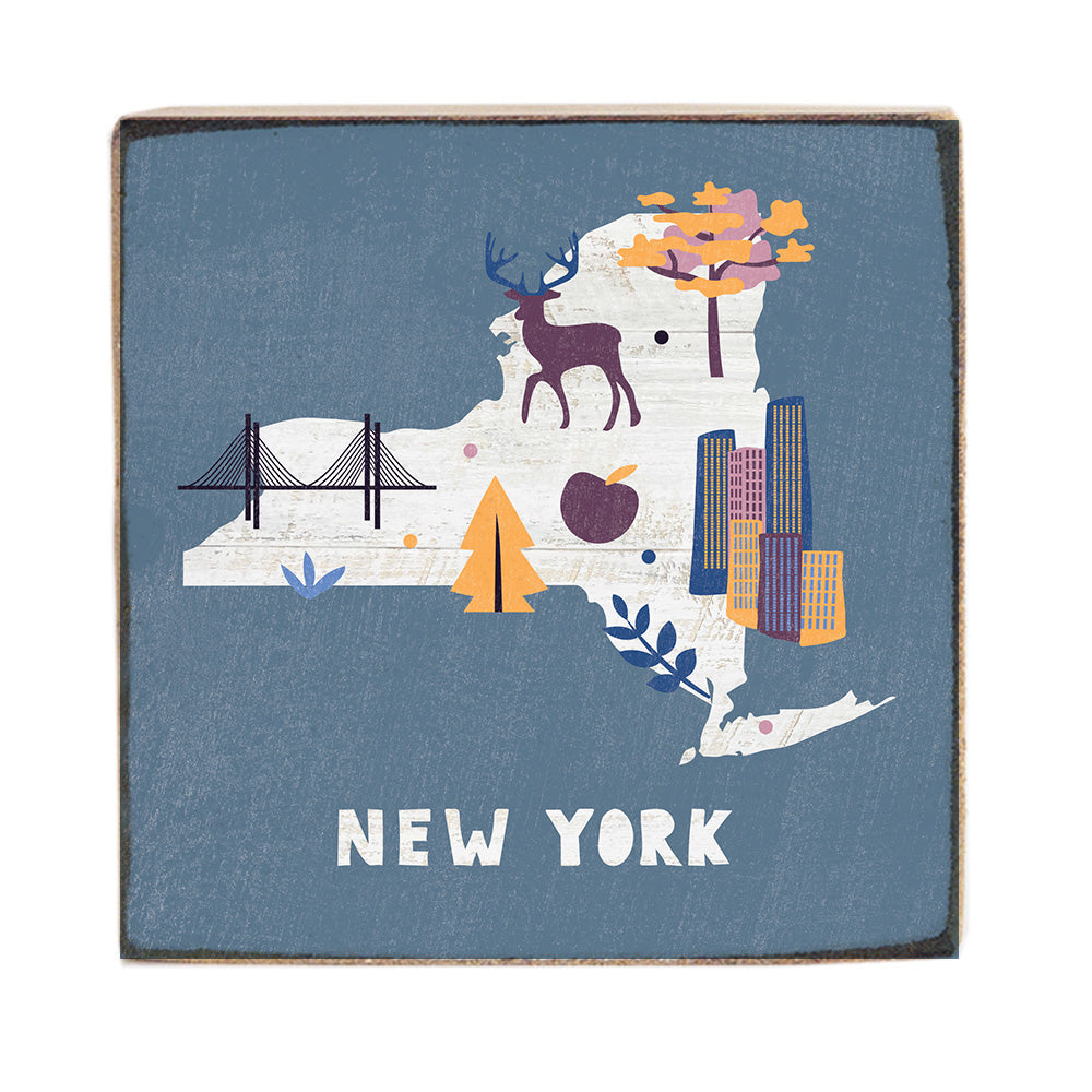 New York Icon Square Block Sign