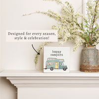 Happy Campers Block Sign