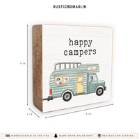 Happy Campers Block Sign