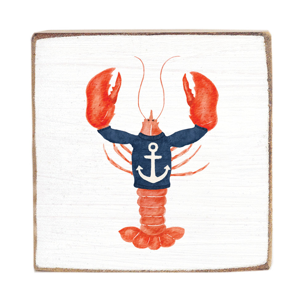 Nautical Lobster Block Sign