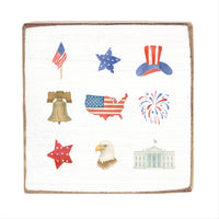 USA Icons Block Sign