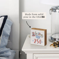 America 250 Icons Block Sign